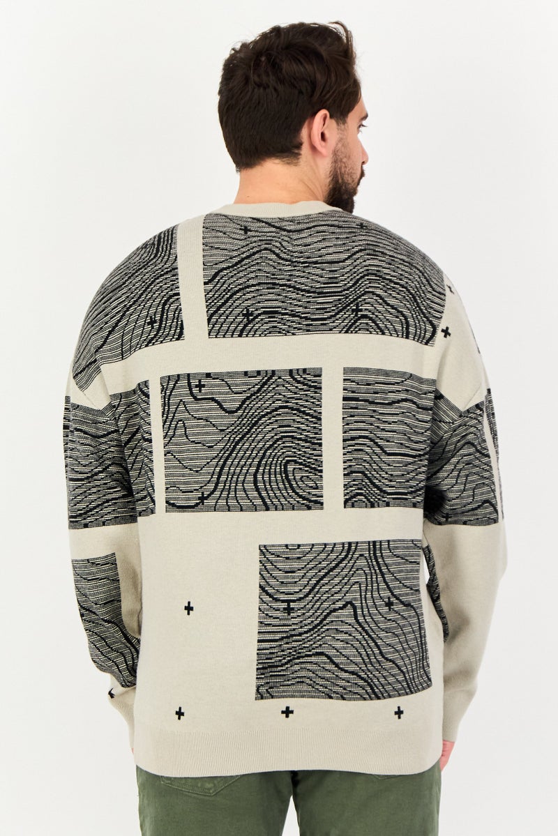 Selected Homme Men Crew Neck Knitted Sweater, Multicolor - Image 3