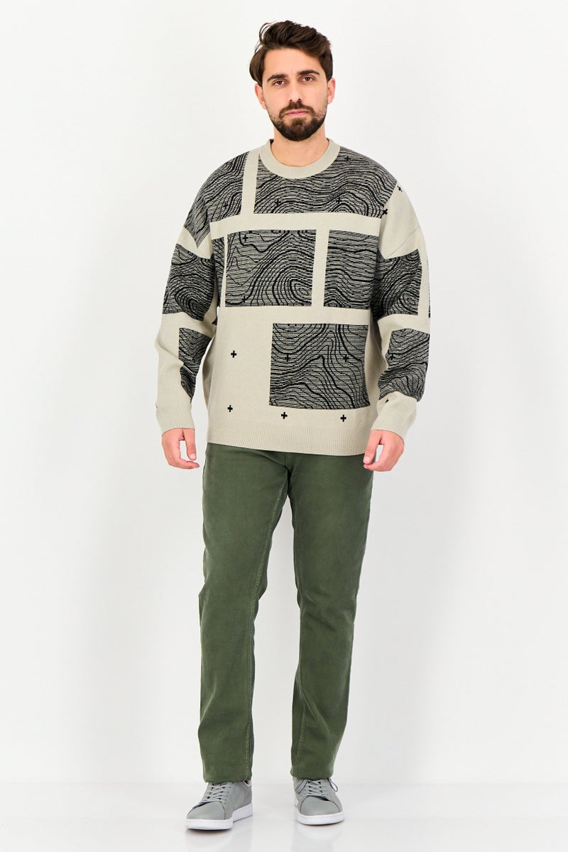 Selected Homme Men Crew Neck Knitted Sweater, Multicolor - Image 4