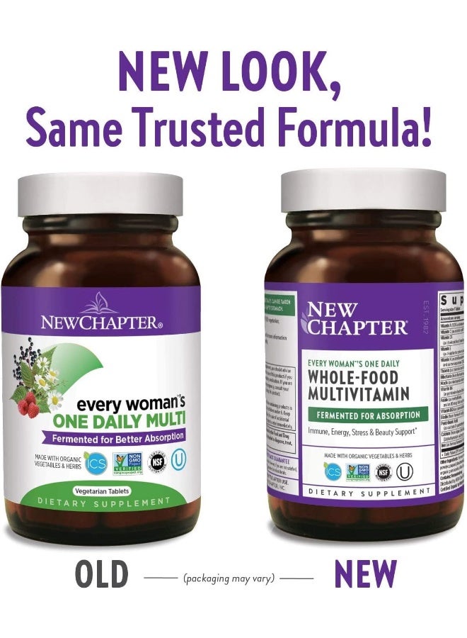 New Chapter Women's Multivitamin, Every Woman's One Daily, Fermented with Probiotics + Iron + B Vitamins + Vitamin D3 + Organic Non-GMO Ingredients - 24 ct - Image 2