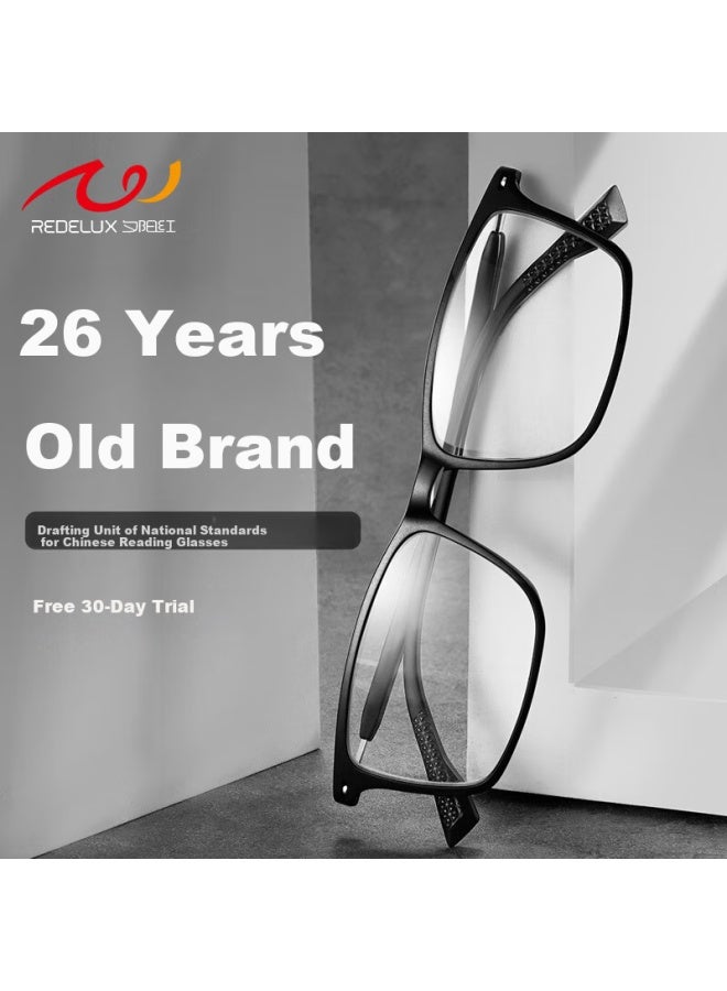 Sunset Red Classic Full Frame High Definition Blue Light Blocking Fashion Gl For Men And Women E9088black +3.50 Strength - Image 3
