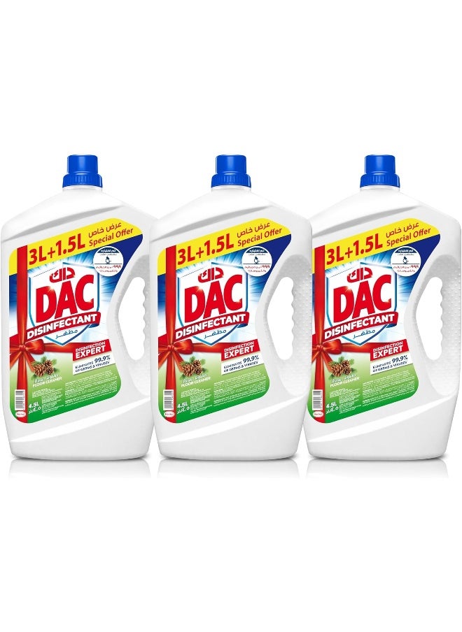 Dac DAC Disinfectant Pine, 3 x 4.5L  - Image 1