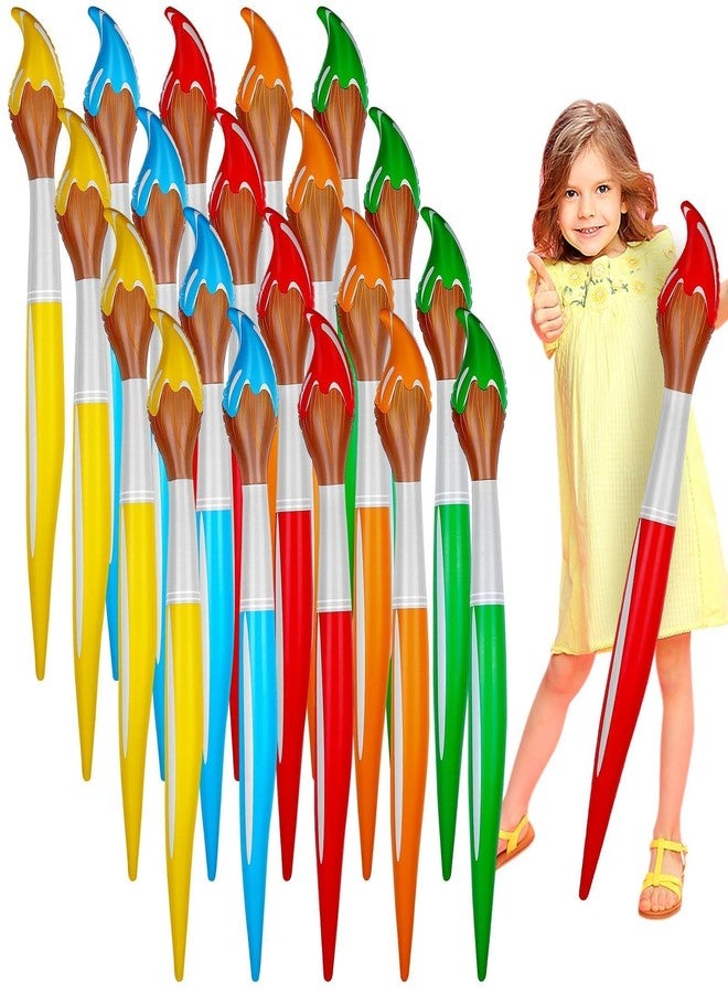 Furbeko Back to School Decoration 41.3 Inch Giant Inflatable Paint Brushes Colored Art Tall Large Jumbo Decorations Prop Set for Birthday Party Favors Classroom School Supplies,5 Colors (20) - Image 1