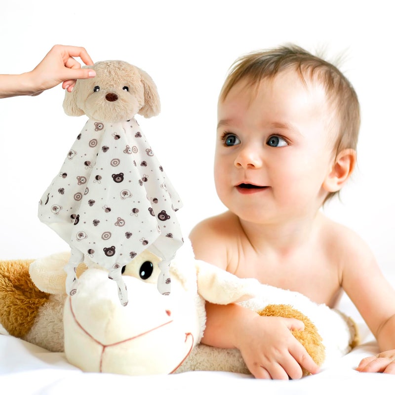 CREVENT Cozy Plush Baby Security Blanket, Loveys for Baby Girls and Boys, Birthday (Dog) - Image 3