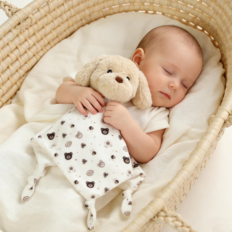 CREVENT Cozy Plush Baby Security Blanket, Loveys for Baby Girls and Boys, Birthday (Dog) - Image 4