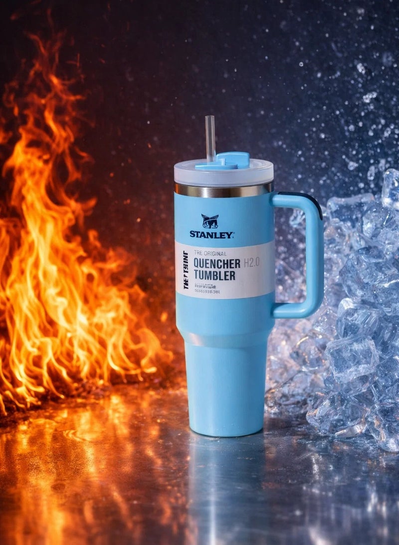 Stanley Original Flowstat Quincer H2.0 Vacuum Insulated Stainless Steel Mug with Lid and Straw for Water, Iced Tea, Coffee, Juices, etc., 1.18L - Image 5
