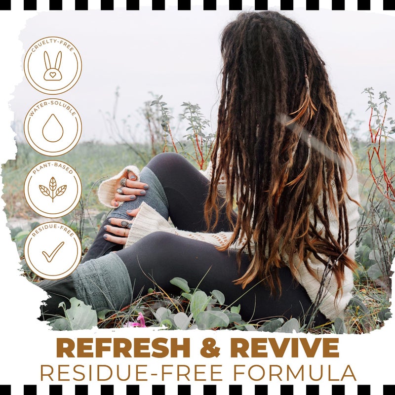 Dollylocks Refreshening Spray for Locs, Braids, Extensions, Dreadlocks | Lavender Lime Peppermint | Plant-based, Residue-free, Sulfate-free | Refresh Moisturizing Scalp Relief | 8 oz - Image 2