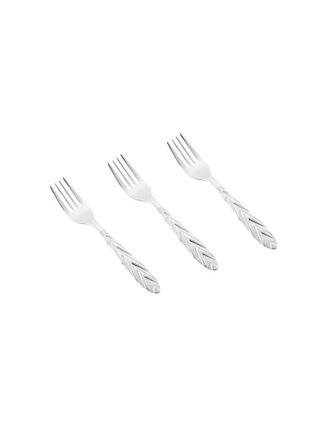 Hic 12-Piece Stainless Steel dessert fork Set Silver - Image 2