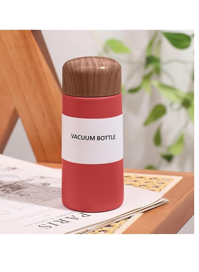 Generic Water Bottle, Mini Vacuum Insulated Water Bottle 150ml, Slim Stainless Steel Thermos Cup, Pocket Thermos Wood Grain, Creative Outdoor Portable cup - Image 2