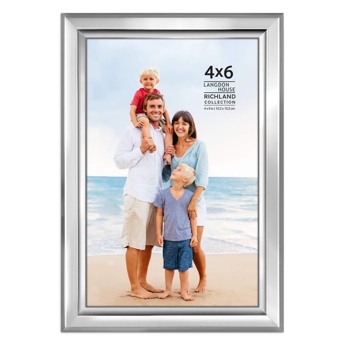 4X6 SILVER PICTURE FRAME DISTINGUISHED EDGING FOR CLASSIC STYLE RICHLAND COLLECTION