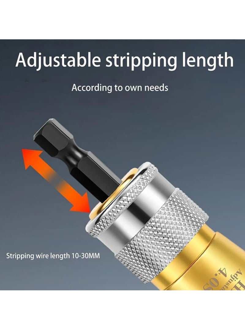general Electric Wire Stripper Drill Bit Professional Electrical Tools Set, Portable Wire Nut Twister for Power Drill, Cable Quick Stripping, Twist Wire Tool Enhanced Wiring Efficiency (2.5/4.0/6.0SQ) - Image 4