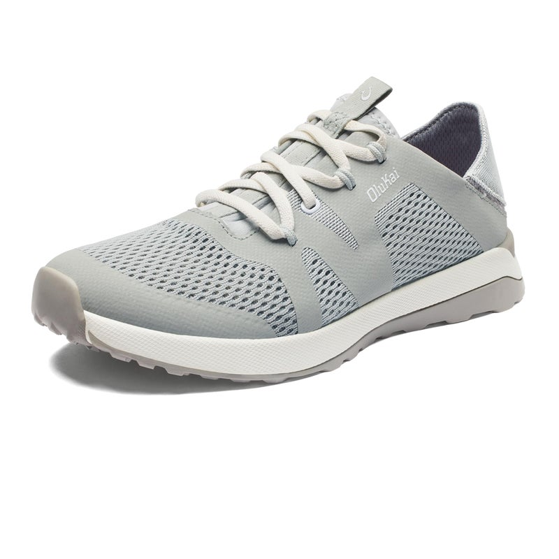 OLUKAI Huia Women's Athletic Sneakers, Lightweight & Breathable Mesh, Comfort Fit & Wet Grip Rubber Soles, Durable & Supportive, Pale Grey/Pale Grey, 8 - Image 1