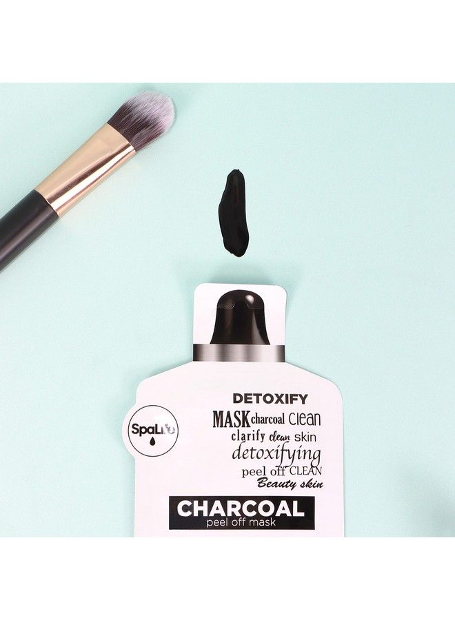 SpaLife Spa Life Charcoal Clean Organic Purifying Beauty Skin Peel Off Mask 4 Pack (Charcoal Peel Off Mask) - Image 4