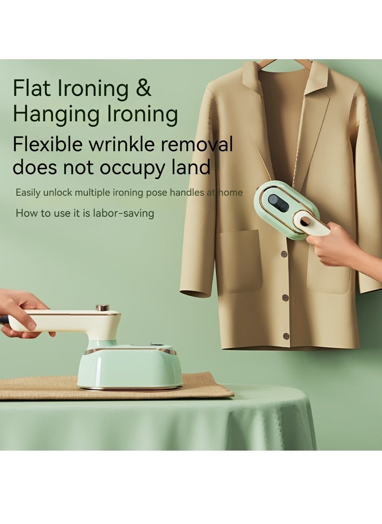 Hihonor Portable Steam Iron, Fast Heating, 1000 Watts, 70ml - Home and Travel Portable Wrinkle Remover (with Measuring Cup and Heat Resistant Pad)  - Image 2