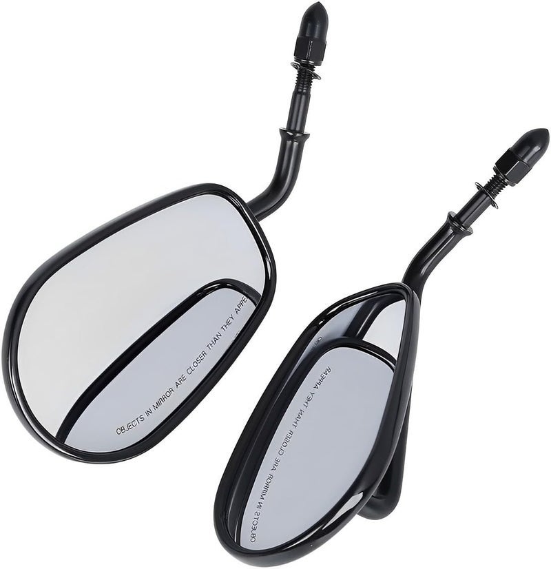 VPZMT 8mm Teardrop Rearview Mirrors Compatible with Harley Road King CVO Road Street Tri Glide Freewheeler Street XG500 XG750 Sportster XL883 1200 Softail Street Bob (Black) - Image 4