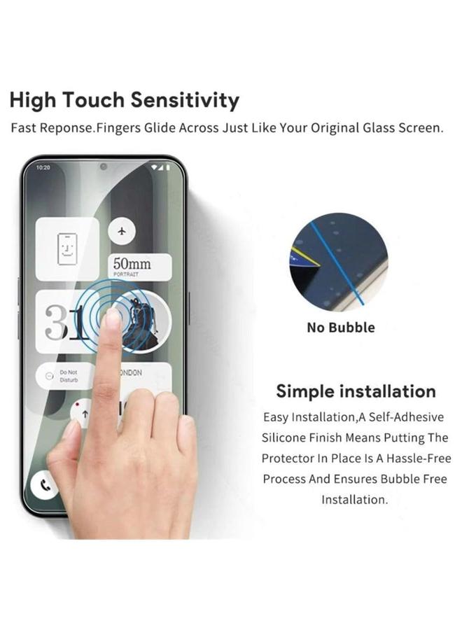Tempered Glass Compatible with Nothing Phone (2a) Plus 2024, 【2 Pack】 Screen Protector and Camera Lens Protector, HD Transparent, Ultra-thin, 9H Hardness Bubble-Free - Image 4