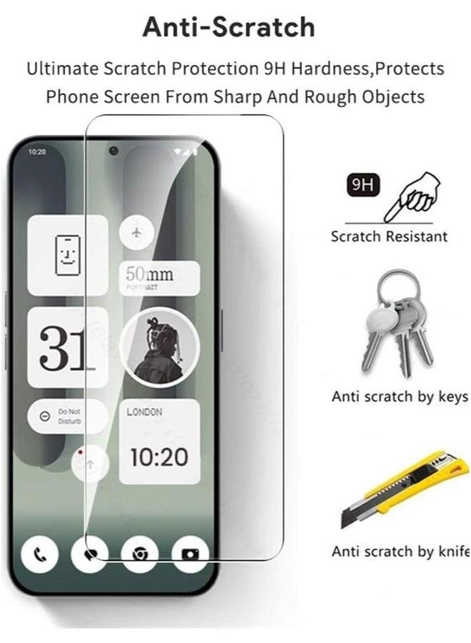 Tempered Glass Compatible with Nothing Phone (2a) Plus 2024, 【2 Pack】 Screen Protector and Camera Lens Protector, HD Transparent, Ultra-thin, 9H Hardness Bubble-Free - Image 3