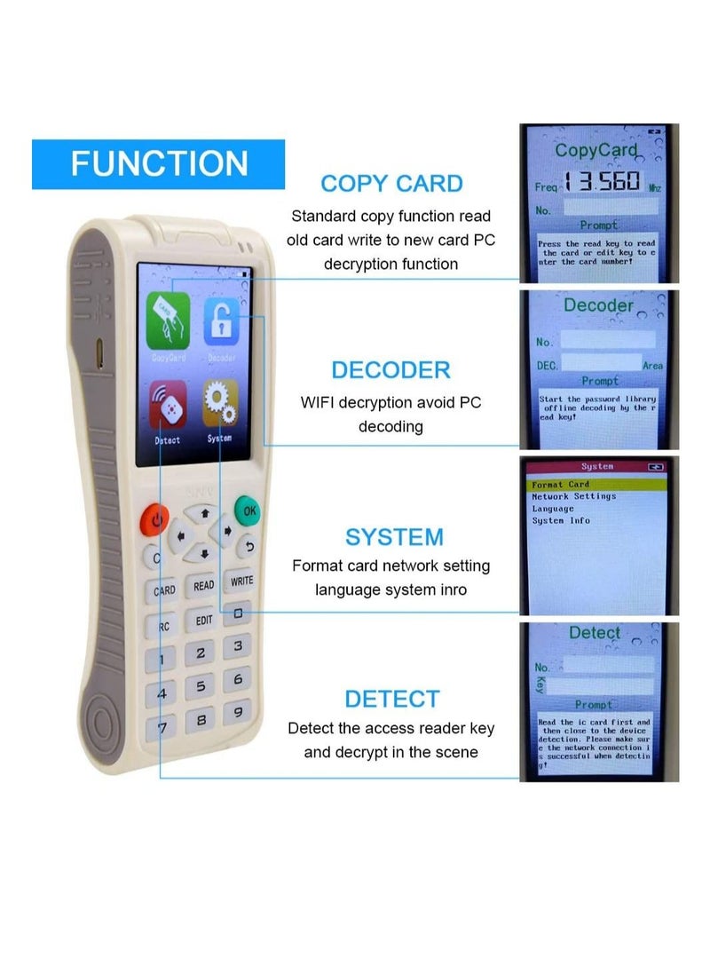 althiqahkey - Handheld Key Machine iCopy 8 with Full Decode Function Intelligent Card Key Machine RFI-D NFC Copier IC/I-D Reader Writer Duplicator WIFI DECODE - Image 1