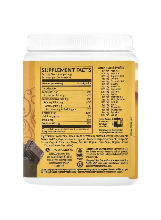 Sunwarrior, Classic Plus Protein, Chocolate, 13.2 oz (375 g) - Image 2