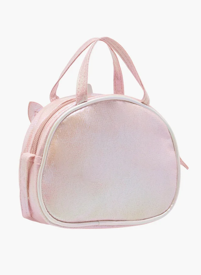 Flora Bella By Shoexpress Unicorn Applique Sling Bag with Zip Closure