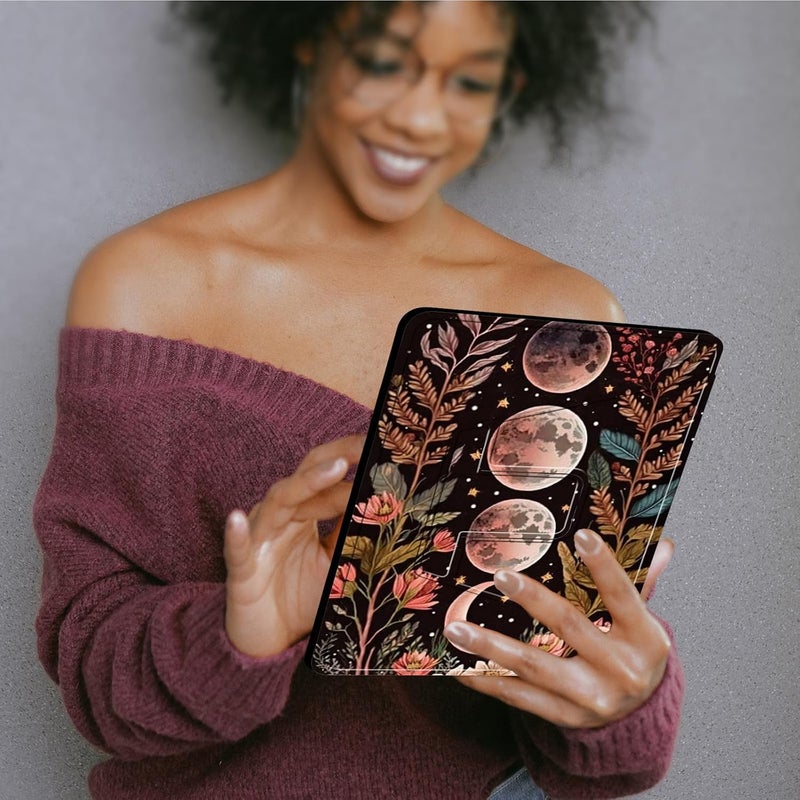 غلاف لجهاز Fire HD 10 Tablet الإصدار الحادي عشر 2021 ولجهاز Amazon Fire HD10 Plus مقاس 10.1 بوصة، حامل ذكي واقي قابل للدوران 360 درجة، لجهاز Fire HD 10 2021 Tablet، تصميم أسماك القرش الزرقاء اللطيفة - Image 4