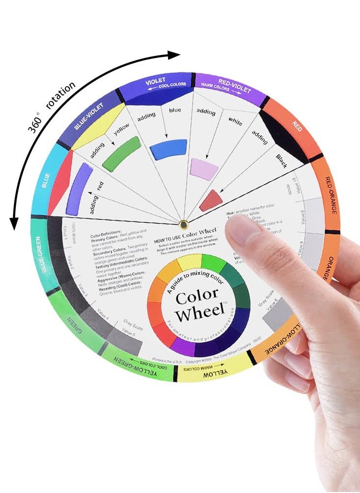 Generic - 3-Piece Creative Color Wheel Set - 9-Inch Pocket Guide for Color Mixing, Ideal Art Class Teaching Tool for Makeup Blending and Color Theory Applications. - Image 1