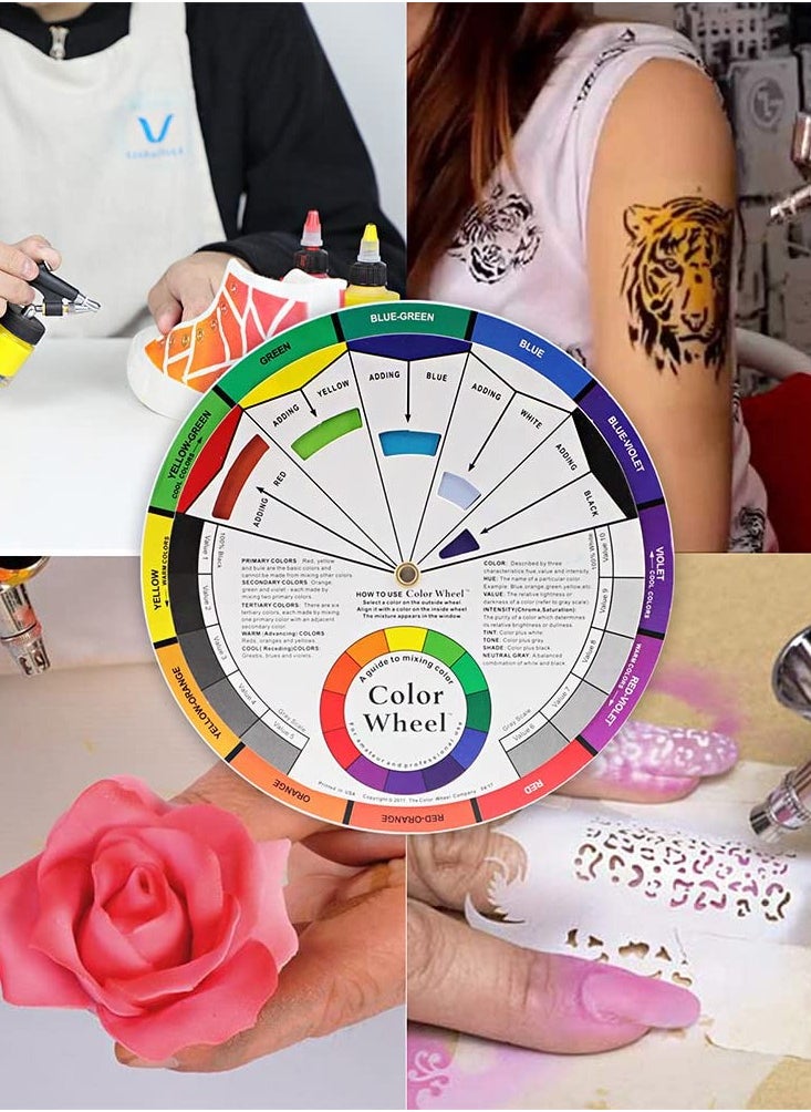 Generic - 3-Piece Creative Color Wheel Set - 9-Inch Pocket Guide for Color Mixing, Ideal Art Class Teaching Tool for Makeup Blending and Color Theory Applications. - Image 1