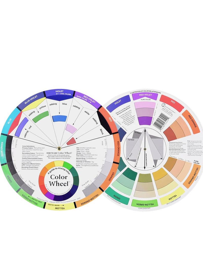 Generic - 3-Piece Creative Color Wheel Set - 9-Inch Pocket Guide for Color Mixing, Ideal Art Class Teaching Tool for Makeup Blending and Color Theory Applications. - Image 1