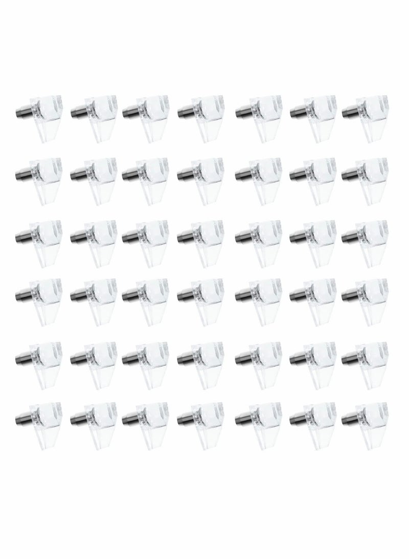 Y&D Plastic Shelf Pins, 100 Pieces 5mm Clear Pegs for Shelves, Cabinet Support Replacement Kitchen Furniture Book Shelves  - Image 1