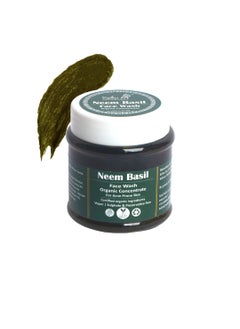 Rustic Art Neem Basil Face Wash Concentrate  Organic Vegan  Cruelty Free  Sulphate  Paraben Free  125g 