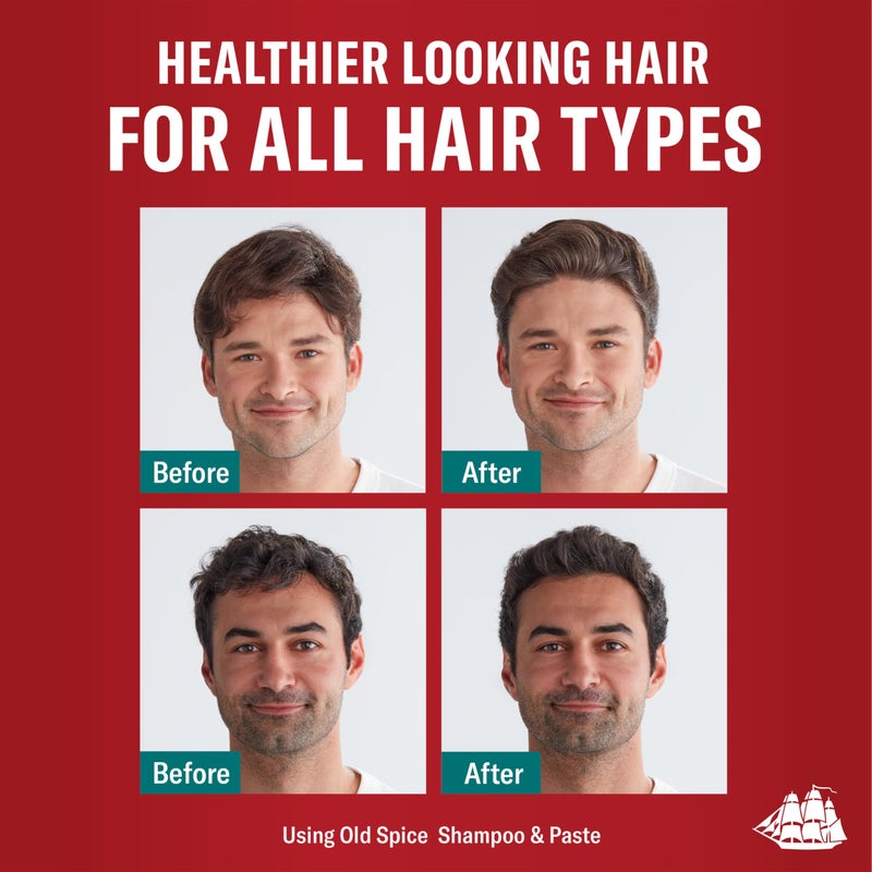 Old Spice No-Poof Paste, Hair Styling Paste for Men, Medium-High Hold, Low Shine, 2.22 Oz - Image 3