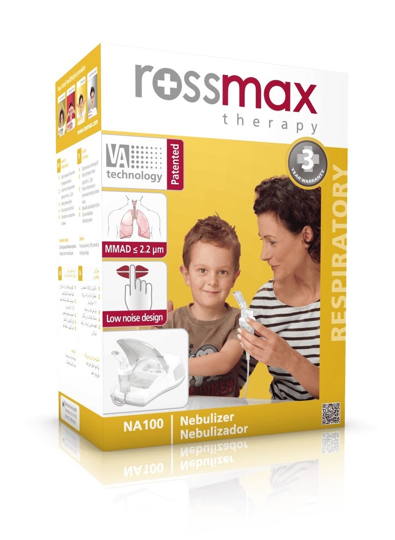 Rossmax NA100 Compressor Nebulizer | Patented VA Technology | Ultra-Quiet Operation | Effective Aerosol Therapy for Adults & Kids | MMAD ≤ 2.2μm - Image 2