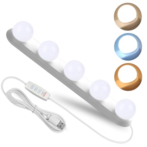 HELOIE Makeup Light,Portable Led Vanity Lights with 3 Colors Lighting Mode Adjustable & Dimmable for Vanity Table Dressing Room Mirror - Image 1