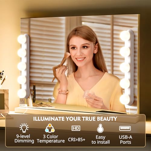 HELOIE Makeup Light,Portable Led Vanity Lights with 3 Colors Lighting Mode Adjustable & Dimmable for Vanity Table Dressing Room Mirror - Image 4