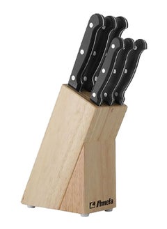 Amefa Safe Storage Ideal Addition Holding 6 Stratus Knife Block with Sturdy Handles Beige R26600BX06K32 