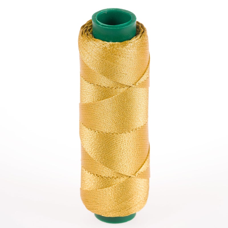 Shelver 1mm Gold String Metallic Waxed Thread Gold Twine Cord for Jewellery Making Decorating Crafting Leather Work  100m DARK GOLD