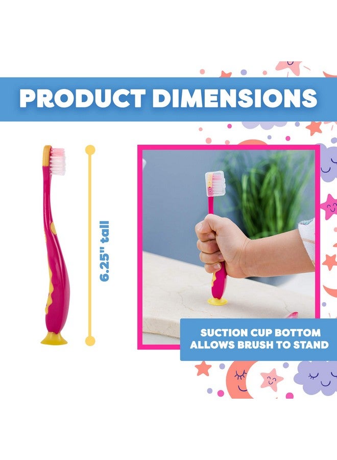 Lingito Kids Toothbrush Suction Cup with Covers, Toddler Toothbrush Soft Bristles, Child Toothbrush Suction Cups For Easy Access, Toddler Toothbrushes Handles Perfect For Tiny Hands of Boys and Girls (6 Pack) - Image 2