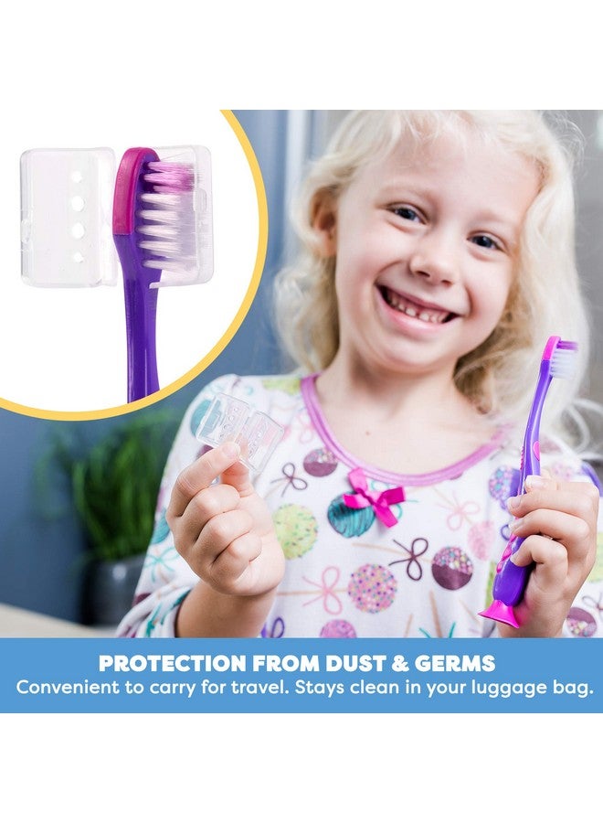 Lingito Kids Toothbrush Suction Cup with Covers, Toddler Toothbrush Soft Bristles, Child Toothbrush Suction Cups For Easy Access, Toddler Toothbrushes Handles Perfect For Tiny Hands of Boys and Girls (6 Pack) - Image 5