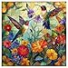PICKFORU Stained Glass Puzzles for Adults 1000 Pieces PICKFORU Colorful Flower Hummingbird Jigsaw Puzzles Mosaic Bird Puzzles as Home Decor - Image 4