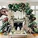 kozee Dinosaur Birthday Party Decorations hunter Green black brown balloon arch kit with mini dino Foil balloons ROAR Banner Dinosaur eye stickers for jungle adventure Boy Scouts three rex Jurassic Supplies - Image 3