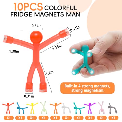 GoClimber 10 Pack Fridge Magnets Men, Cute Refrigerator Magnets, Funny Magnetic People Magnets for Adults, Lockers, Fridge, Office, Classroom Decoration - Image 2
