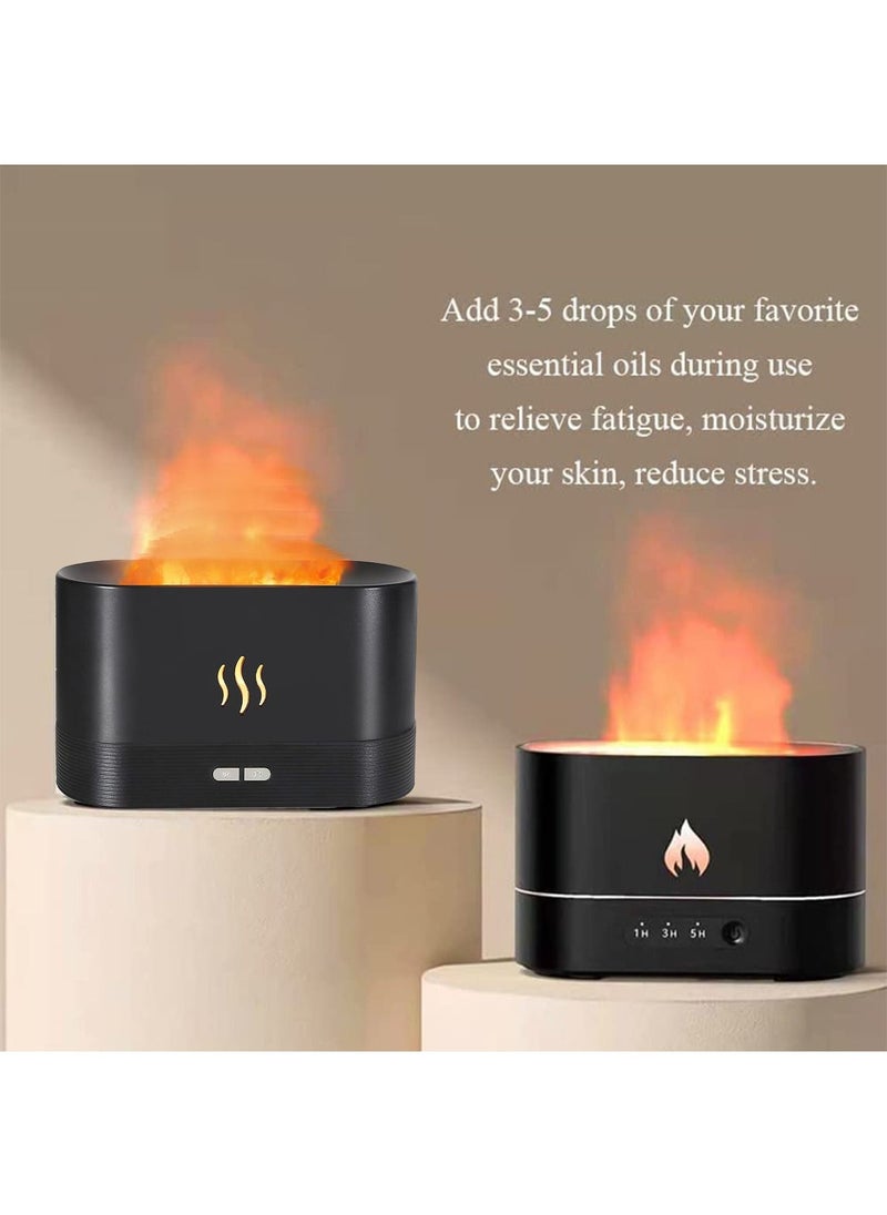 Flame Air Humidifier And Purifier Essential Oil Mist Diffuser Aromatherapy Transparent Water Tank