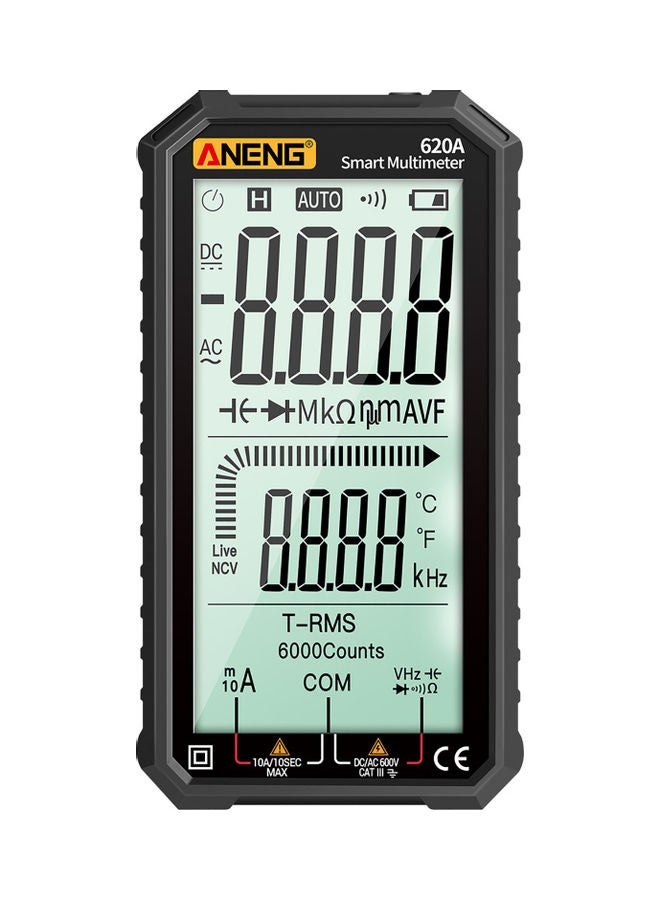 LCD Display AC/DC Digital Multimeter Grey/White - Image 1