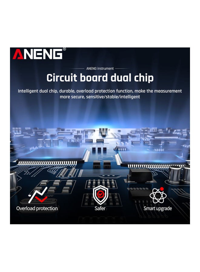 LCD Display AC/DC Digital Multimeter Grey/White - Image 2