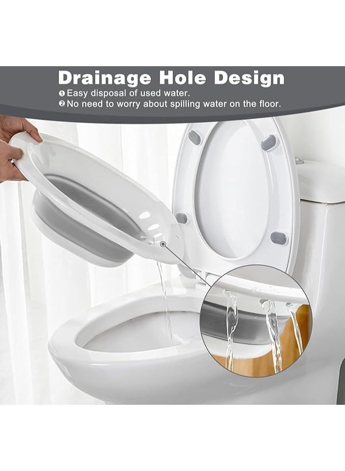 Sitz Toilet Seat, Foldable Steam Seat for Postpartum Care, Hemorrhoid Relief and Perineal Therapy, Portable Hygienic Bath Soak Basin for Convenient Use and Recovery (Grey) - Image 1