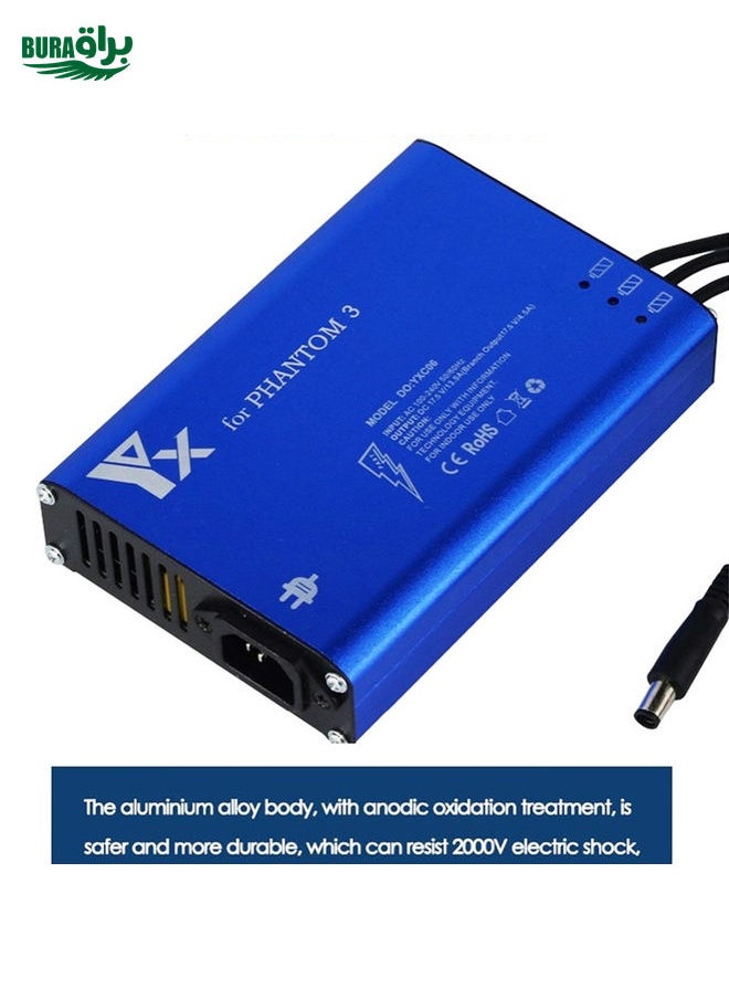 BURAQ - 4 in 1 Parallel Power Hub Intelligent Battery Controller Charger for DJI Phantom 3 Standard SE FPV Drone, Plug Type:AU Plug - Image 1