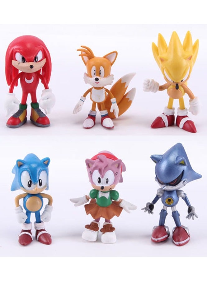 SONIC 6-Piece Sonic Inspired Collectible Action Figures  - Image 1