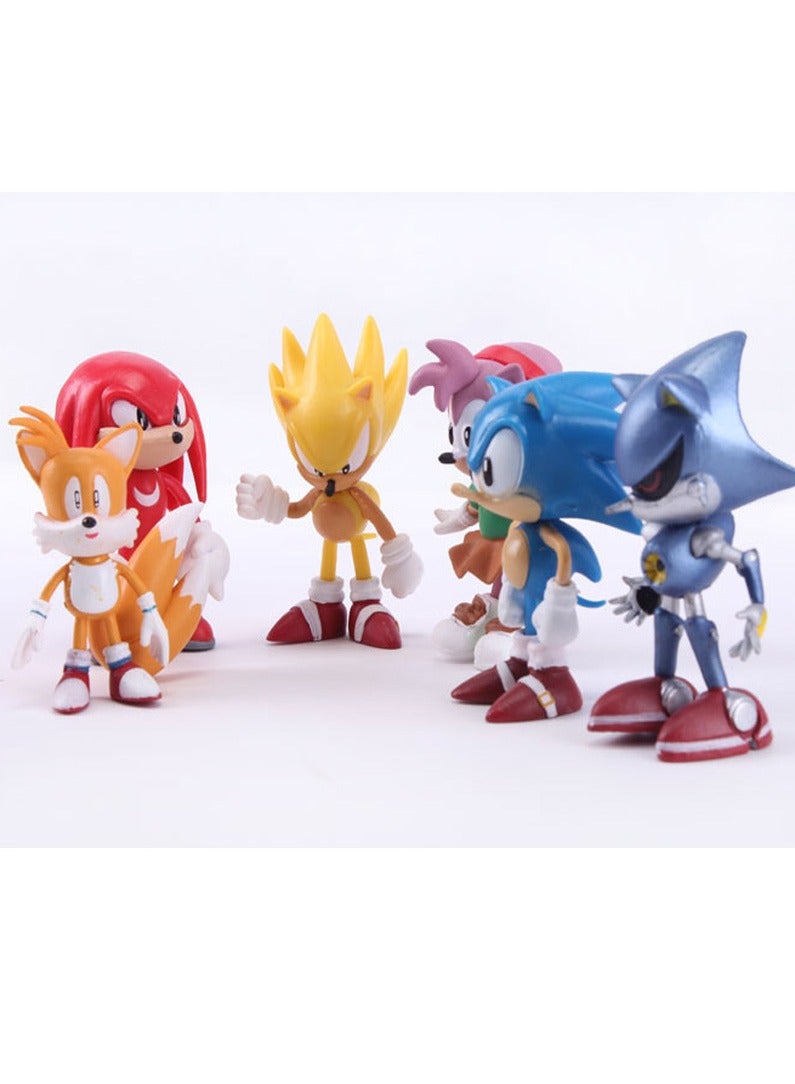 SONIC 6-Piece Sonic Inspired Collectible Action Figures  - Image 4