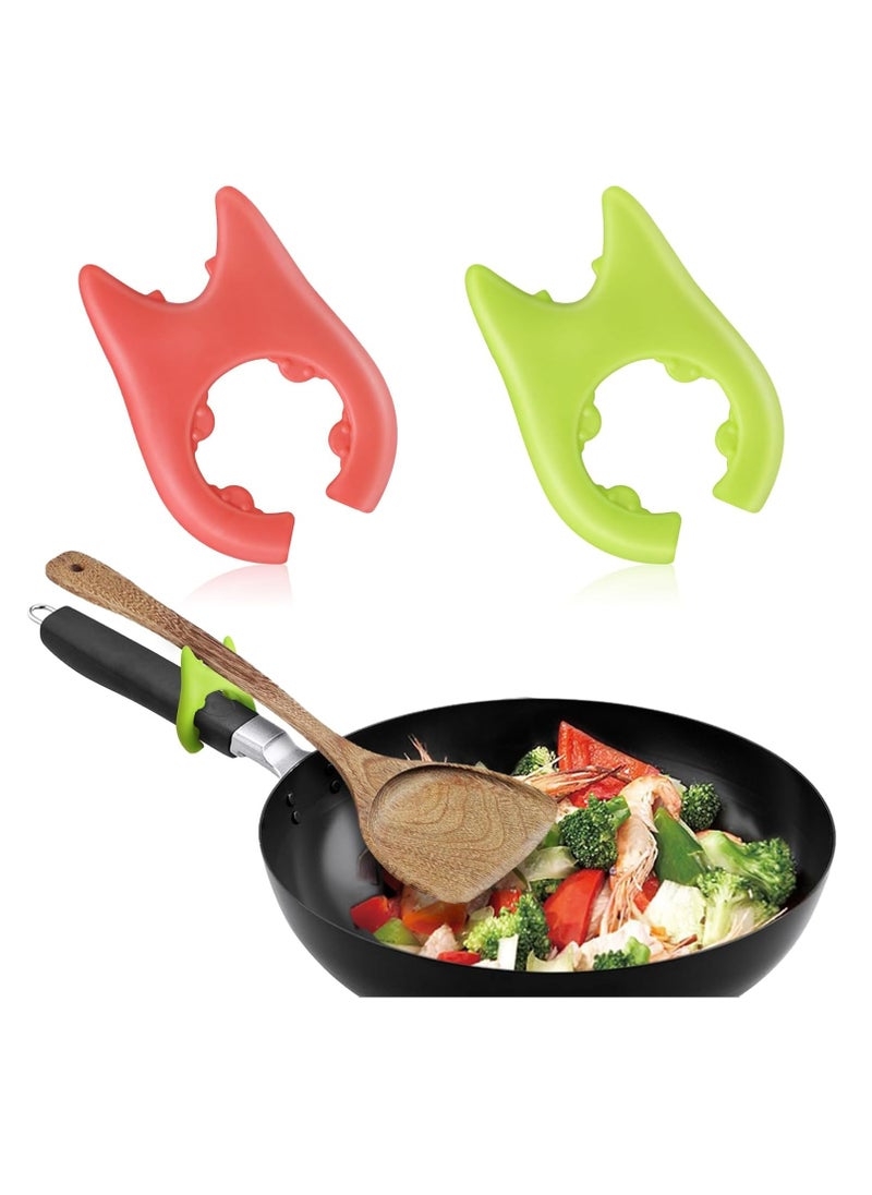 Oasisgalore 2pcs Heat Resistance Spoon Rest Silicone Spoon Pot Pan Holder，Cute Cooking Gadgets  - Image 1