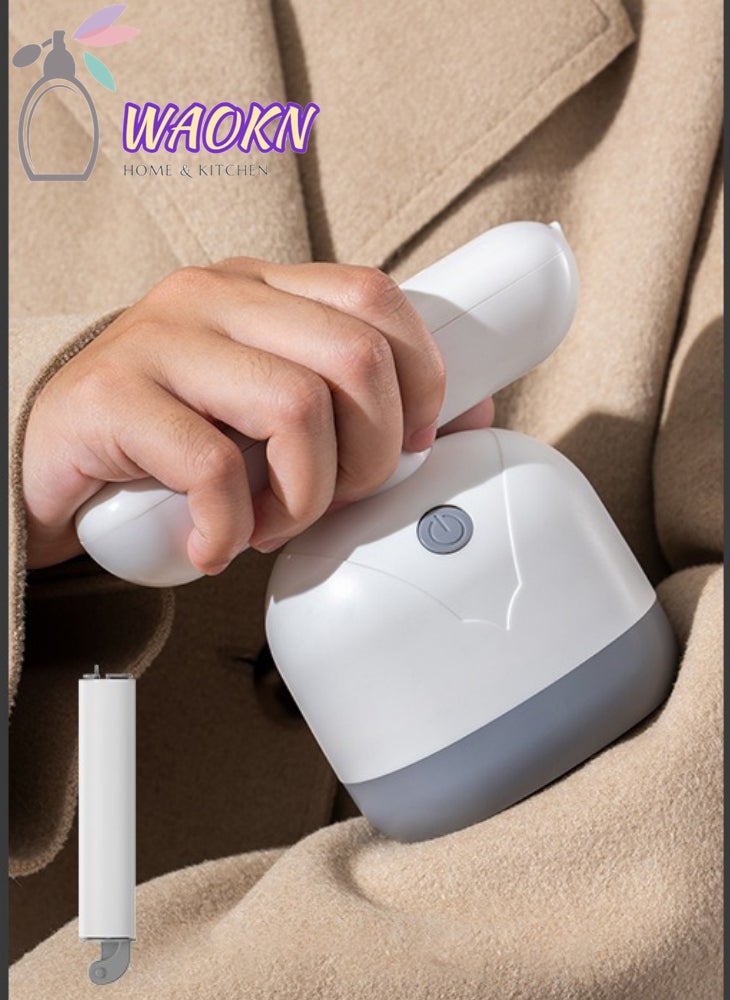 WAOKN New Electric Hair Ball Trimmer Household Rechargeable Clothing Hair Ball Remover Portable Fabric Shaver Endurance USB Charging Lint Remover Fuzz Shaver With Built-in Sticky Stick - Image 1