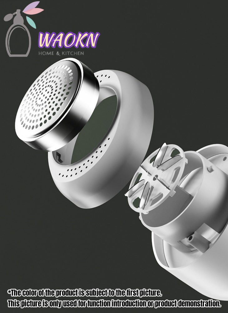 WAOKN New Electric Hair Ball Trimmer Household Rechargeable Clothing Hair Ball Remover Portable Fabric Shaver Endurance USB Charging Lint Remover Fuzz Shaver With Built-in Sticky Stick - Image 3